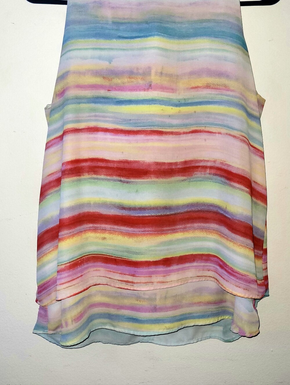 Zac & Rachel Pastel Multicolor Striped Midi Skirt